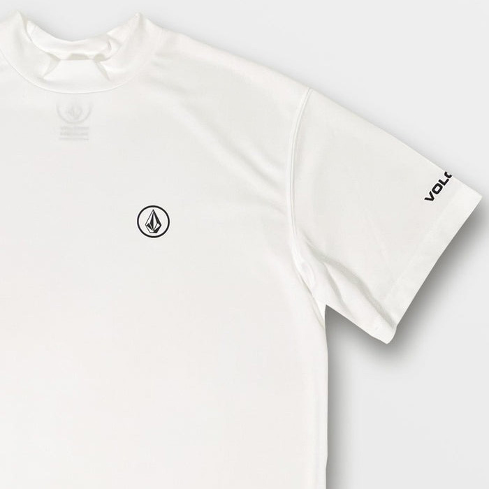 新品未使用　ボルコム　ゴルフ　モックネック　シャツ　ホワイト　Sサイズ VOLCOM ボルコム ゴルフ 半袖 モックネックシャツ サークル