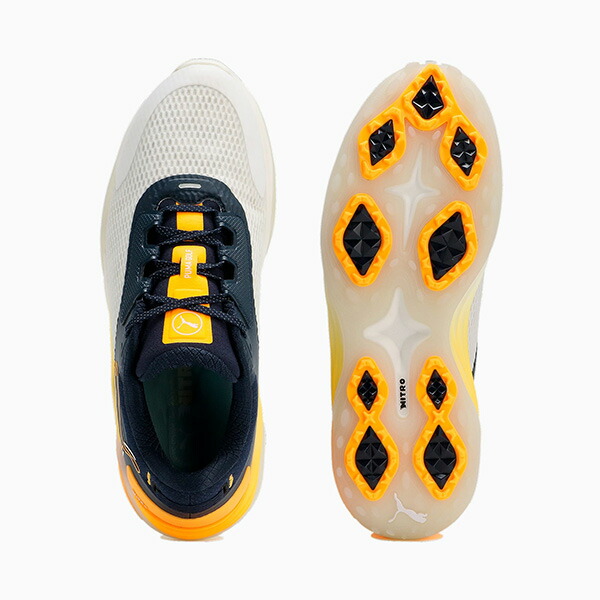 PUMA GOLF ☆プーマニトロ ゴルフシューズ ☆グレー/イエロー プーマ ゴルフ メンズ ゴルフ シャドウキャット ニトロ スパイク