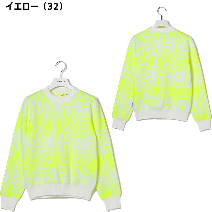 ビバハート　ニット　L VIVA HEART（ビバハート） レディース ゴルフ グラデーションロゴ