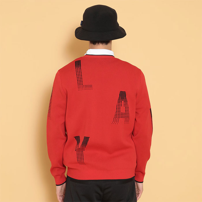 Callaway（キャロウェイ） ゴルフ ロゴジャカード ポリエステル ニット