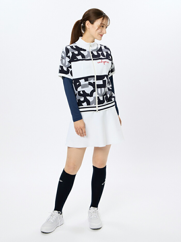 and per se（アンパスィ） レディース 半袖 フルジップブルゾン