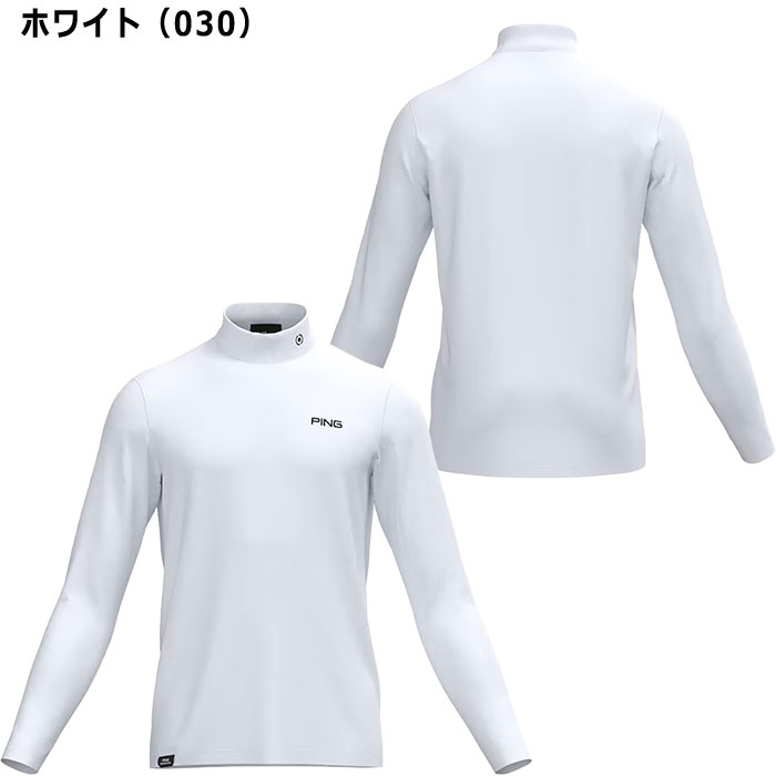 ANEW ゴルフウェア 長袖トップス ゴルフ 長袖 無地 モックネック 着回し インナー シンプル ロゴ