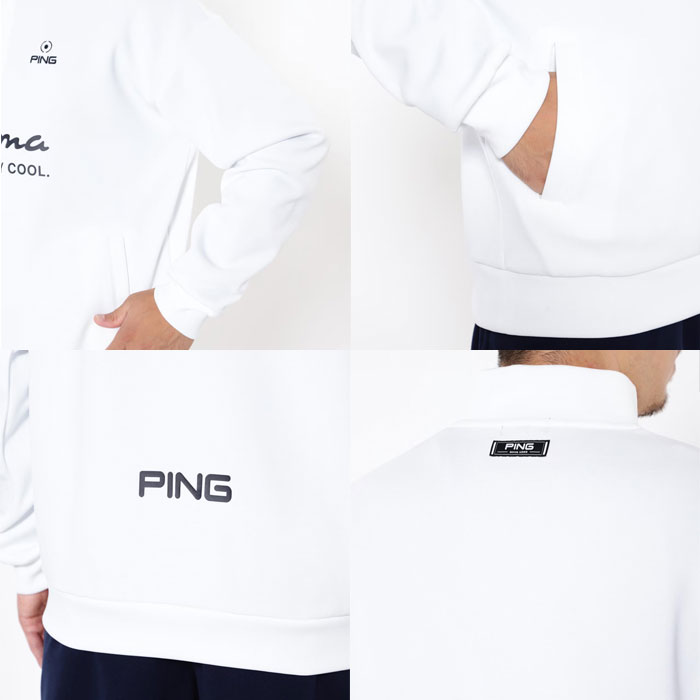 ピン ゴルフ 全方向ストレッチ ピンカリ ハイゲージ ハーフジップ