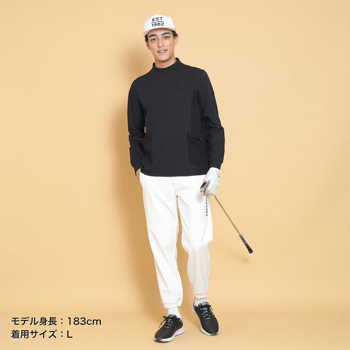 ★キャロウェイ　モックネックシャツ〜M〜★人気ゴルフウェア Callaway キャロウェイ ゴルフ カノコ＆ドットエア モックネック