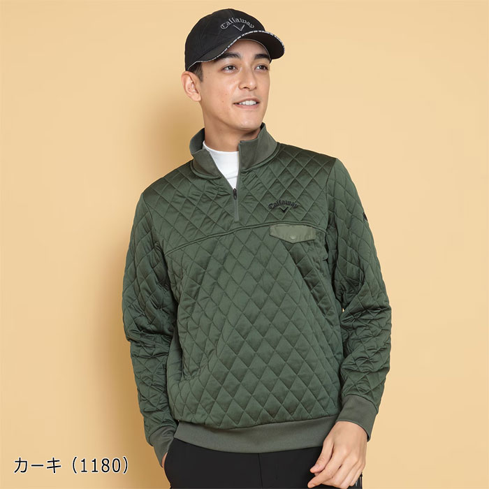 キャロウェイ CALLAWAY 2022年モデル キルト風 ジャカードニット ジョガーパンツ ゴルフウェア ジップアップ ロゴ LL 黒 C22226110 imgrc0094285180.jpg