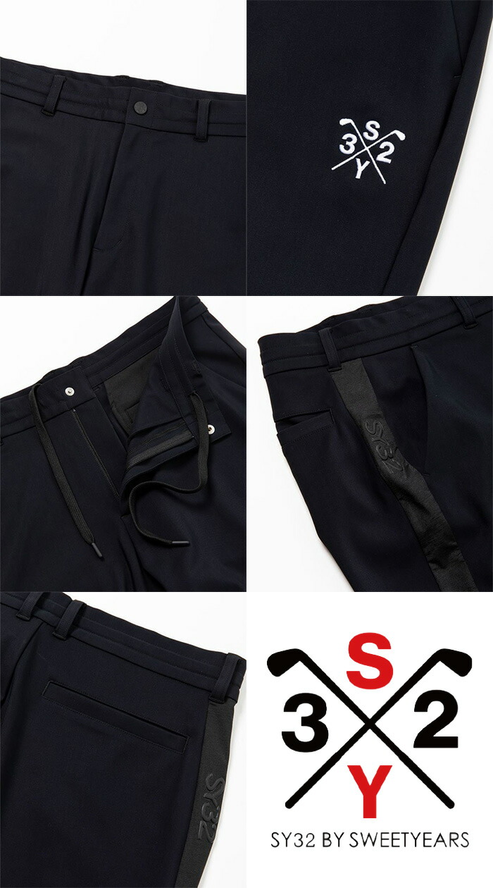 【マット】SY32 GOLF コーデュロイパンツ　ブラック　M ゴルフ パンツ メンズ SY32 by SWEET YEARS GOLF エスワイサーティトゥ バイ