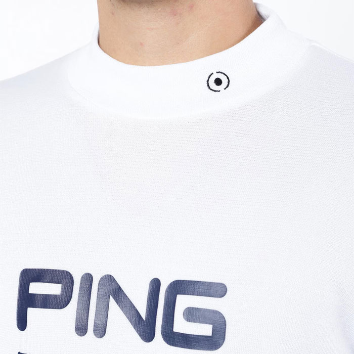PING - 新品 PING ピン長袖ゴルフシャツ（L）ハイネック モックネック接触冷感 即乾 PING ピン ゴルフウェア 長袖シャツ 秋 冬 23FWエアーフレイク