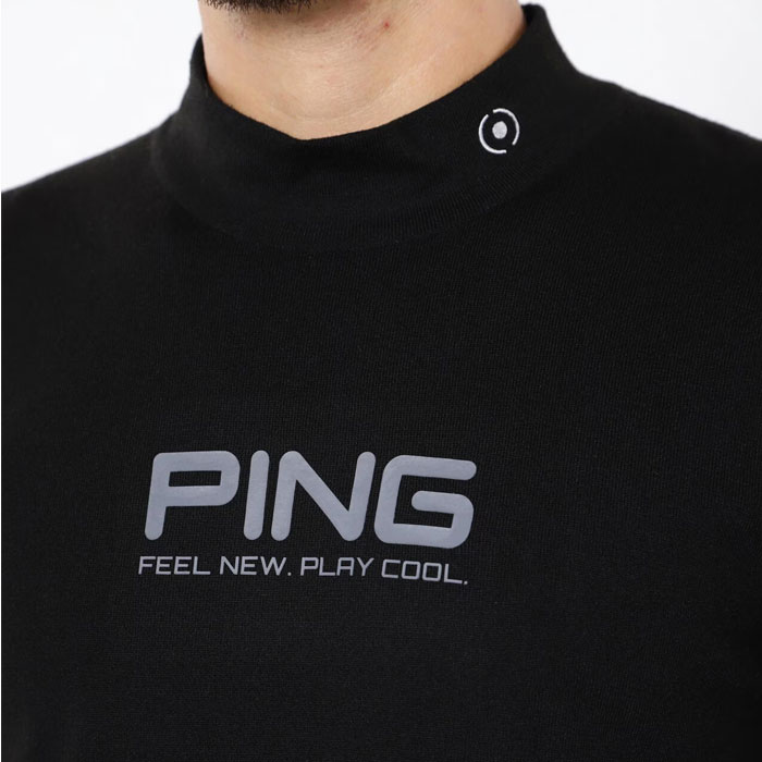 ピン ping メンズ ロゴプリント ダブルフェイス　ゴルフ　ハイネック　WL ピン ping メンズ ロゴプリント ダブルフェイス ゴルフ