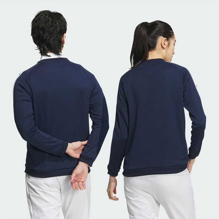 アディダス ゴルフ 長袖 フリース クルーネック プルオーバー 保温