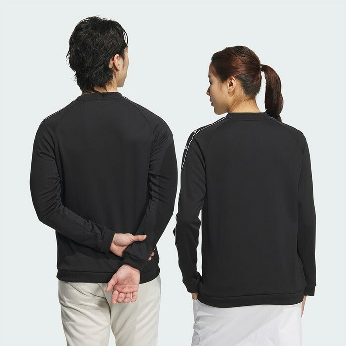 アディダス ゴルフ 長袖 フリース クルーネック プルオーバー 保温