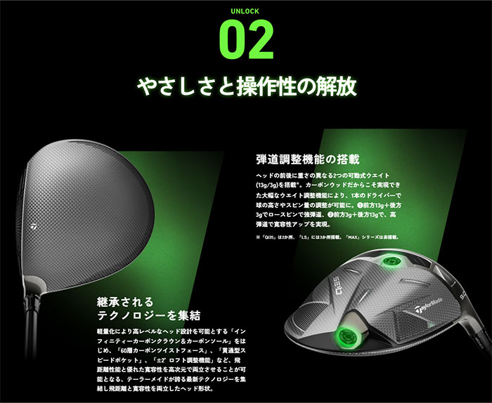 Qi35 テーラーメイド ドライバー Diamana BLACK TM60／SILVER