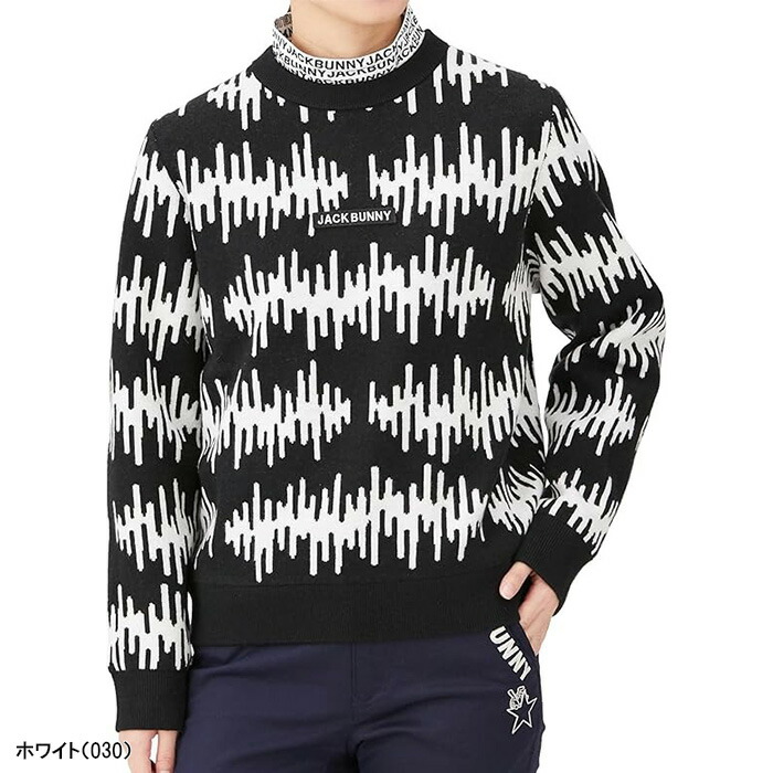 Jack Bunny!!（ジャックバニー） レディース 長袖 クルーネック ニット