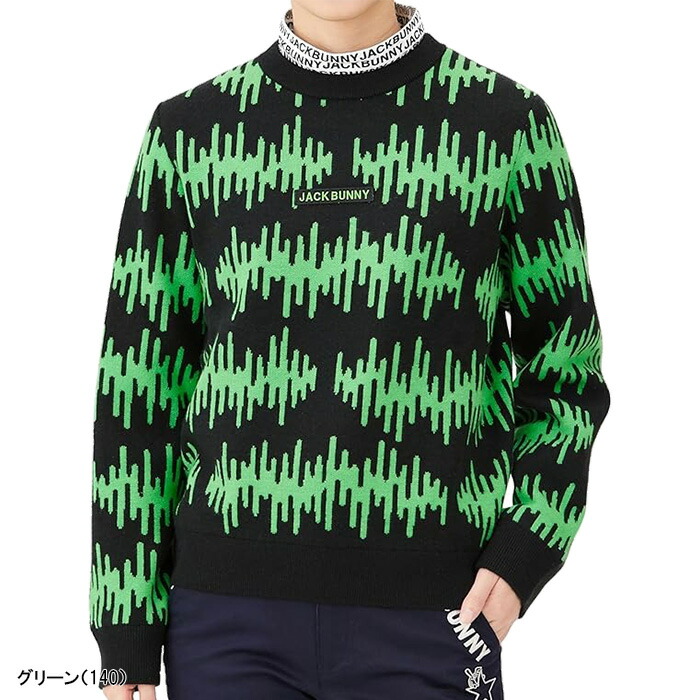 Jack Bunny!!（ジャックバニー） レディース 長袖 クルーネック ニット