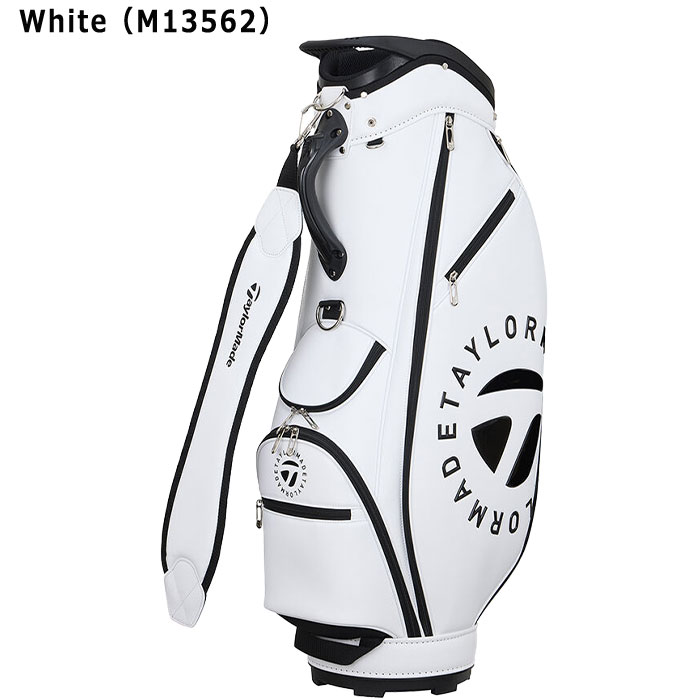 美品　TaylorMade キャディバッグ　カートタイプ　9型　ホワイト テーラーメイド（TAYLORMADE）ゴルフ キャディバッグ 軽量