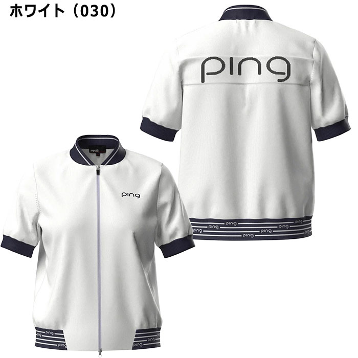PING（ピン） レディース ゴルフ 半袖 フルジップニットブルゾン 622