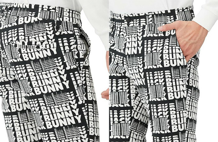 Jack Bunny!! ジャックバニー ロングパンツ 総柄プリント ツイル