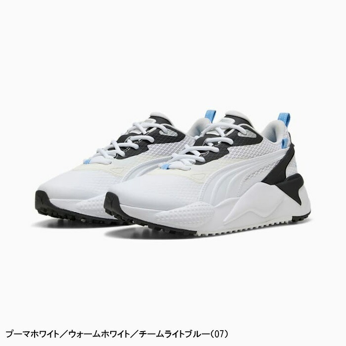 PUMA ゴルフシューズ ホワイト/ピンク/ブルー