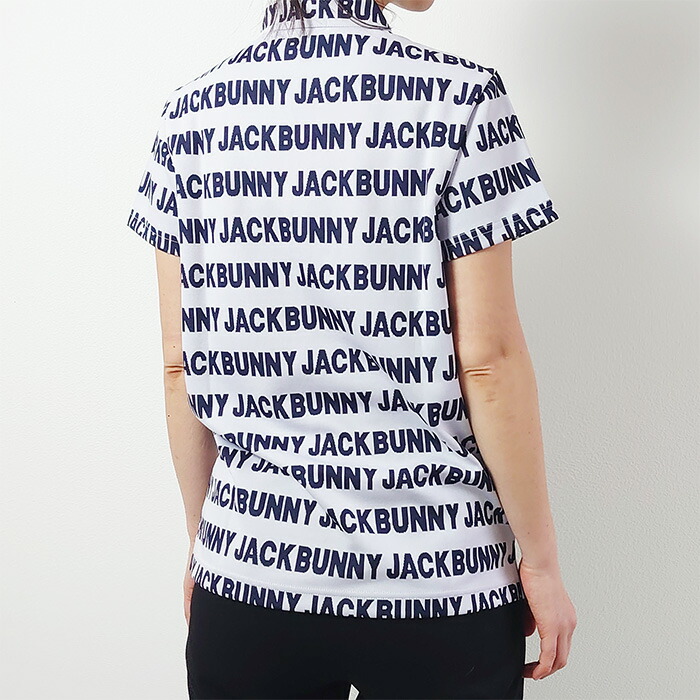 Jack Bunny!!（ジャックバニー） レディース 半袖 ハーフジップシャツ