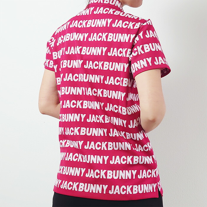 Jack Bunny!!（ジャックバニー） レディース 半袖 ハーフジップシャツ