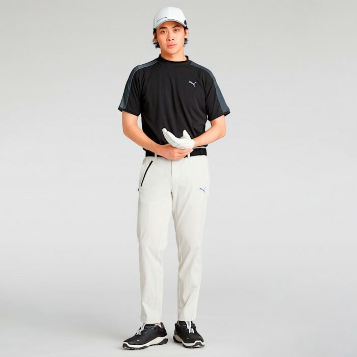 プーマゴルフ メンズ モックネック 接触冷感 PUMA ネコポス対象 セール プーマゴルフ リブカラー長袖モック