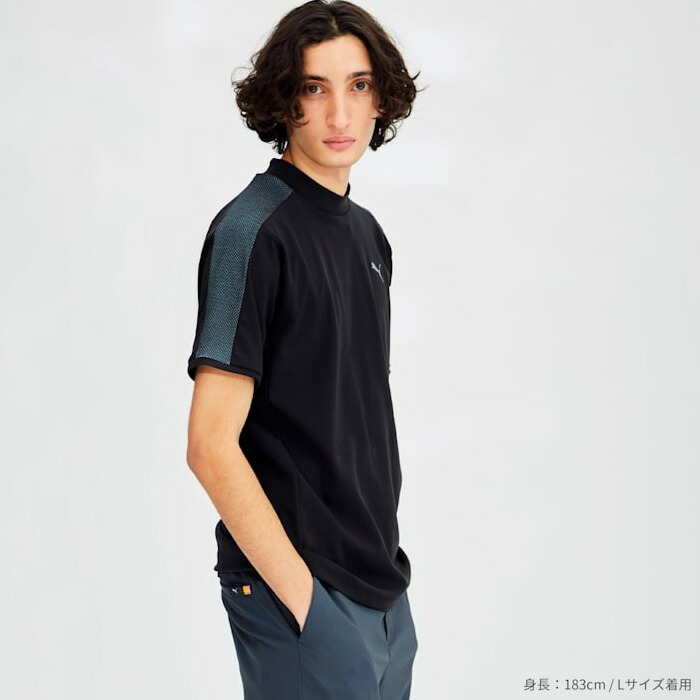 PUMA プーマ ゴルフ 半袖 モックネックシャツ PF テック ライン