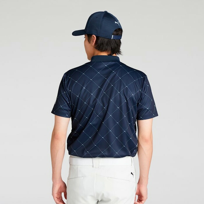 PUMA（プーマ） ゴルフ 半袖 モックネックシャツ SB アーガイル AOP