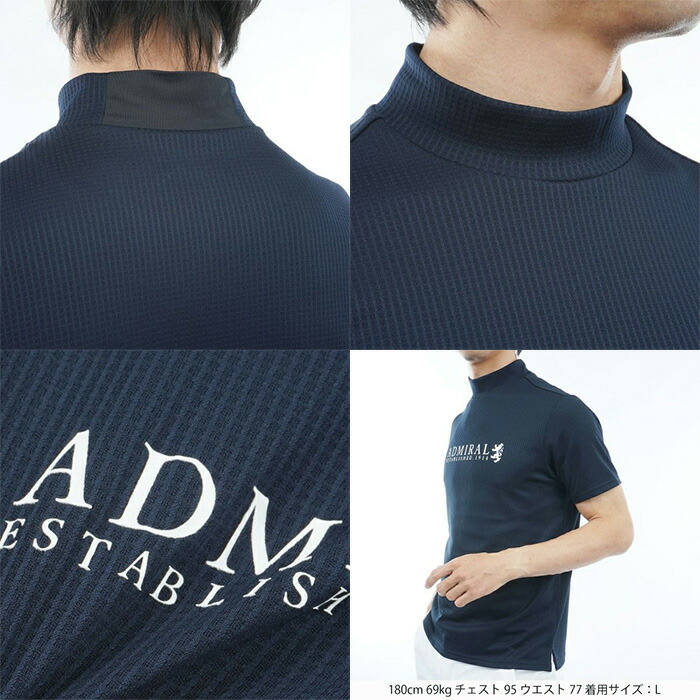 Admiral Golf アドミラル ゴルフ 半袖 モックネックシャツ