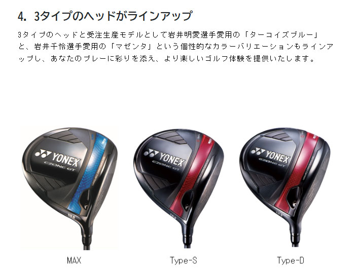 EZONE GT ヨネックス MAX ドライバー RK-04GTシャフト 2025年 EZONE GT ヨネックス MAX ドライバー RK-04GTシャフト 2025年