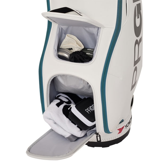 PRGR プロギア　ゴルフバッグ　キャディバッグ　9インチ　ホワイト　メンズ PRGR（プロギア） ゴルフ 9.0型 スポーツモデル プロ仕様 コンパクト