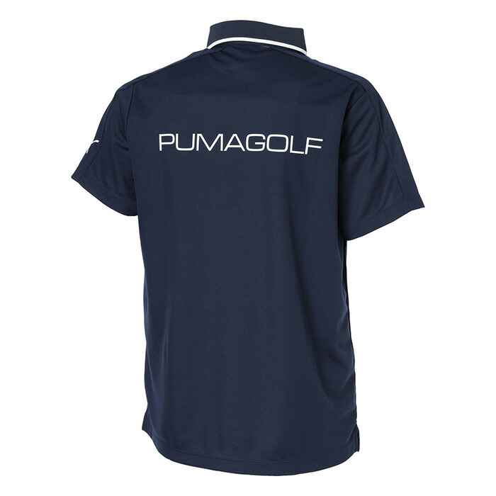 PUMA（プーマ） ゴルフ 半袖 ポロシャツ SB バック プリント ライン