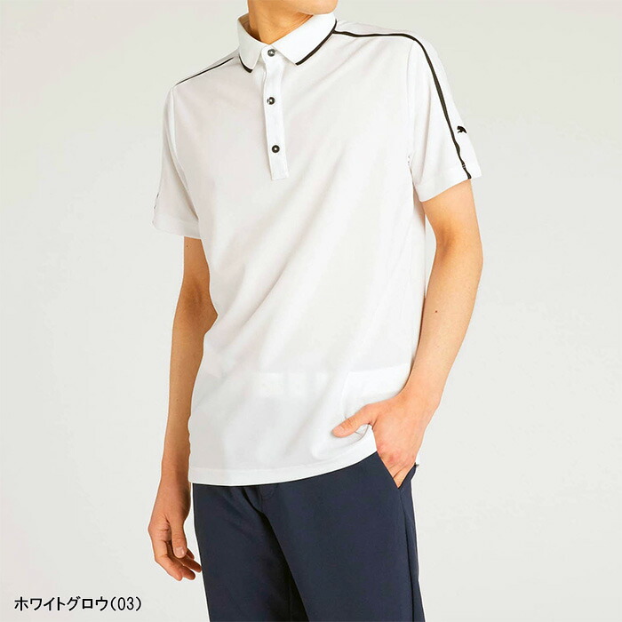 PUMA（プーマ） ゴルフ 半袖 ポロシャツ SB バック プリント ライン