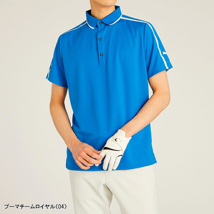 PUMA（プーマ） ゴルフ 半袖 ポロシャツ SB バック プリント ライン