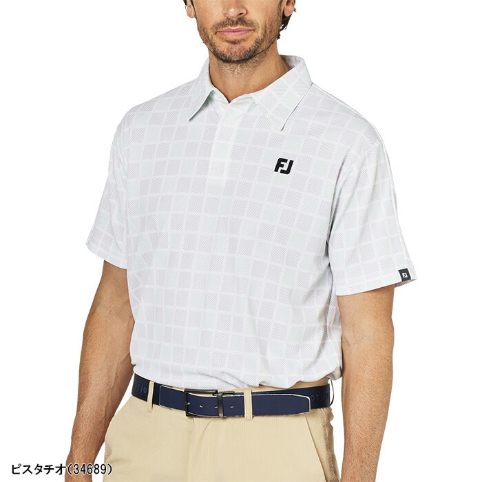 FootJoy フットジョイ 半袖 ポロシャツ スクエアチェック