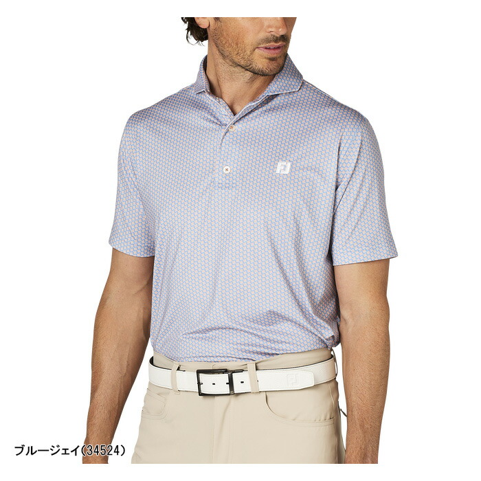 FootJoy（フットジョイ） 半袖 ワイドカラーシャツ ジオメトリック