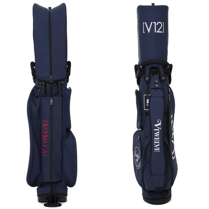V12 ゴルフ 9.0型 スタンドキャディバッグ PUNCHING CB V122511-CB05 スタンドタイプ 2025年春夏モデル V12（ヴィ・トゥエルヴ） ゴルフ 9.0型 スタンドキャディバッグ