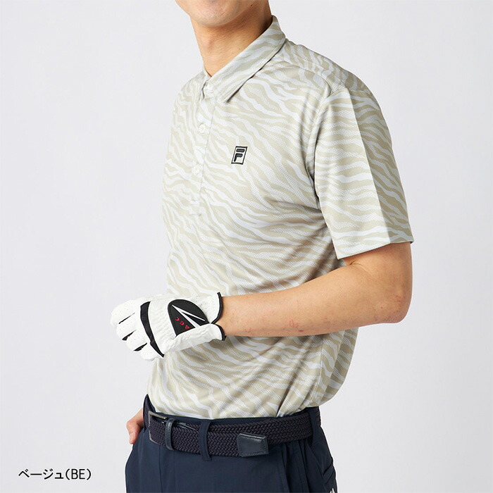 ⬛パラスパレスラフィ半袖ポロシャツ2025年 FILA GOLF フィラ ゴルフ 半袖 ポロシャツ メンズ 744-678Y トップス