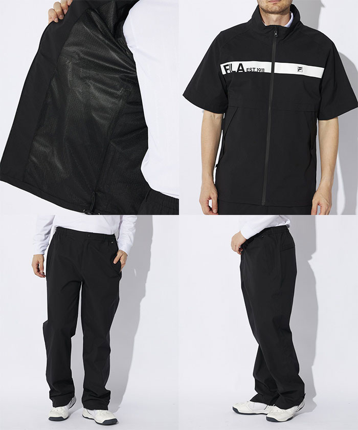 FILA GOLF フィラ ゴルフ レインウェア上下セット ブルゾン パンツ
