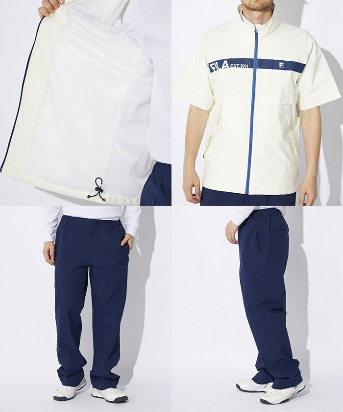 FILA GOLF フィラ ゴルフ レインウェア上下セット ブルゾン パンツ