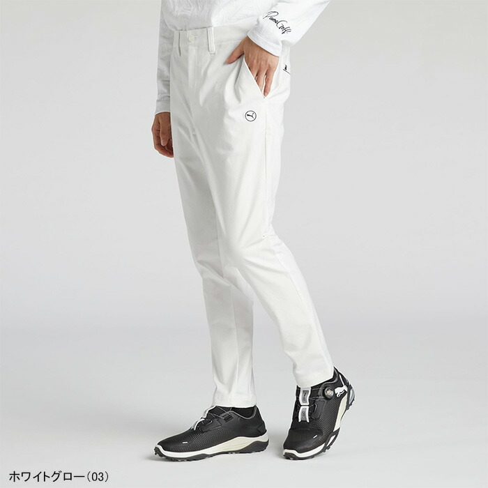 サイズ：S PUMA GOLF プーマゴルフ 2024年モデル ストレッチパンツ  ホワイト系 [240101484856] ゴルフウェア メンズ ストスト サイズ：S PUMA GOLF プーマゴルフ 2024年モデル ストレッチ