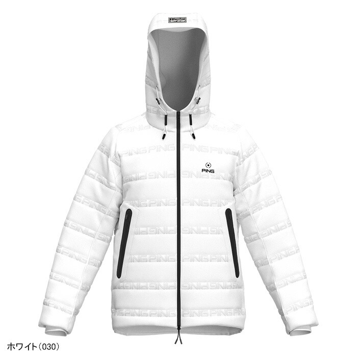 新品　PING ピン　ジャケット　ブルゾン　フルジップ　春用　ホワイト　LL PING ピン 2022年モデル 薄手 ナイロン ジップ ジャケット LL