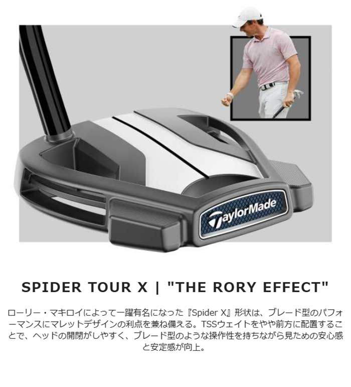Spider TOUR テーラーメイド X ガンメタル パター ダブルベンド KBS