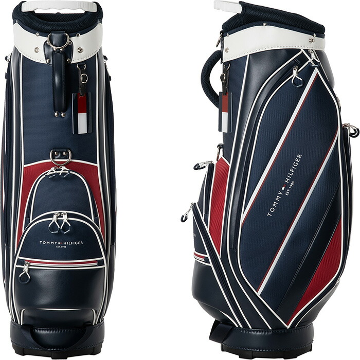 トミーヒルフィガー ゴルフ　2025 エッセンシャル カート キャディバッグ カートキャディバッグ エッセンシャル トリコロール THMG4FC5 [46