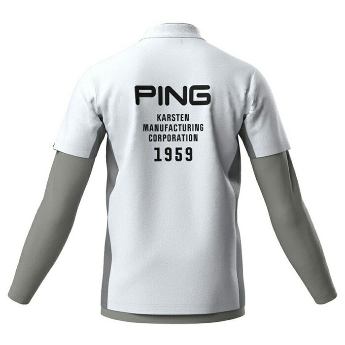 PING ピン アパレル レイヤードツインセット 半袖ポロシャツ 長袖