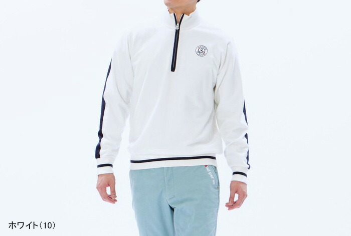 and per se（アンパスィ） 長袖 ハーフジップ セーター 防風ニット