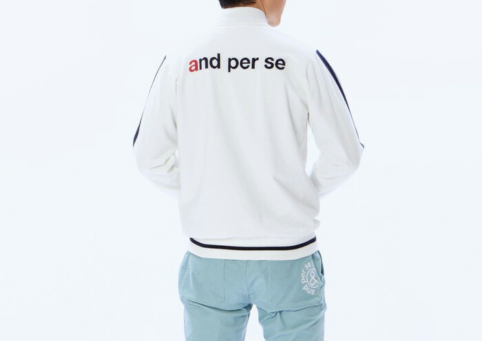 and per se アンパスィ 長袖 ハーフジップ セーター 防風ニット