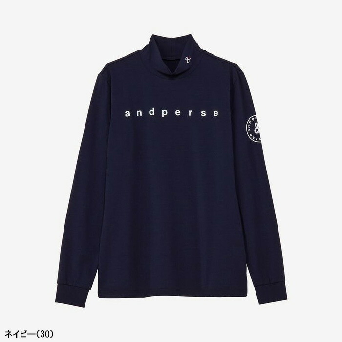 and per se（アンパスィ） レディース 長袖 モックネックシャツ