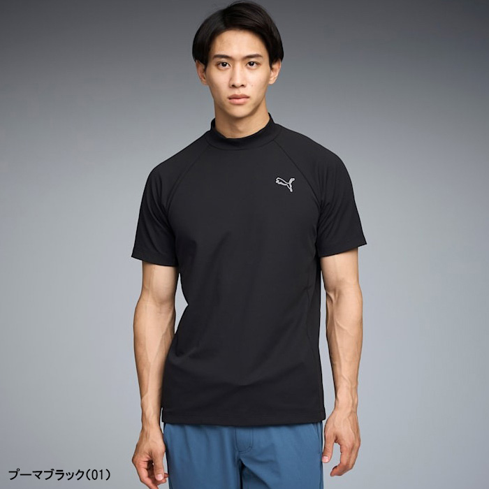 PUMA（プーマ） ゴルフ 半袖 ハイネックシャツ シャドウキャット