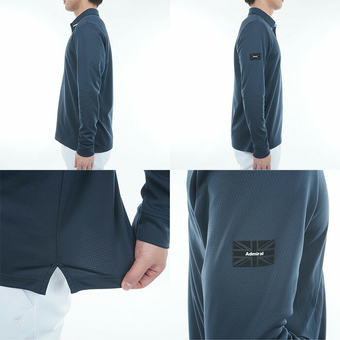 Admiral（アドミラル） ゴルフ 長袖 ポロシャツ カラタッチ 長袖シャツ