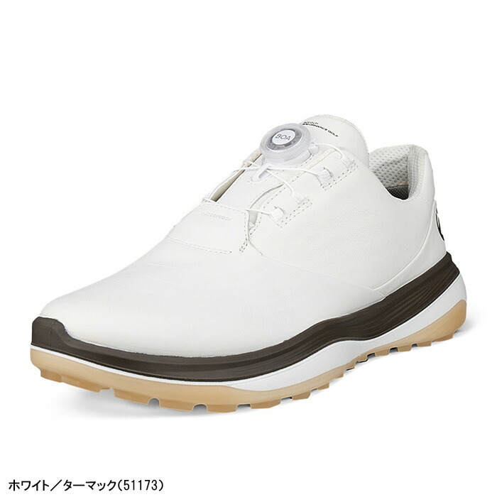 ecco ゴルフシューズ BOAダイヤル ホワイト エコー（ecco）（メンズ）ゴルフシューズ LT1 BOA ボア ダイヤル式 WL