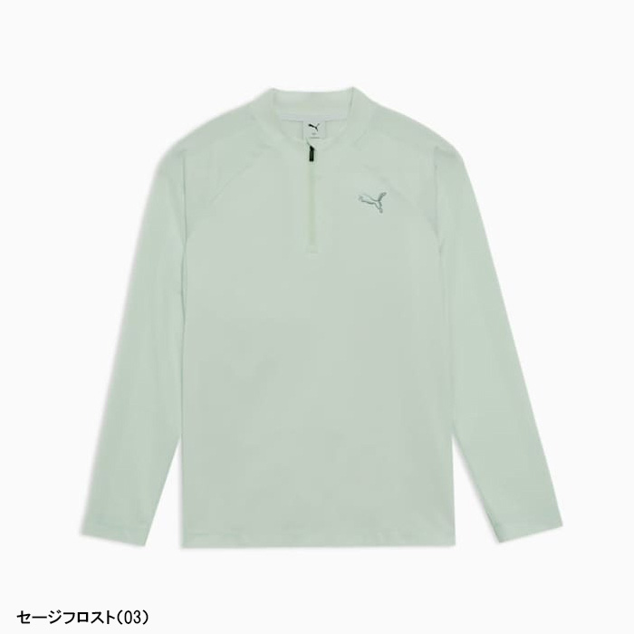 プーマ ゴルフ 長袖 ハーフジップシャツ シャドウキャット ジップ モックネック シャツ メンズ 635752 トップス ゴルフウェア 2025年秋冬モデル PUMA GOLF 秋冬ウェア PUMA（プーマ） ゴルフ 長袖 ハーフジップシャツ シャドウキャット